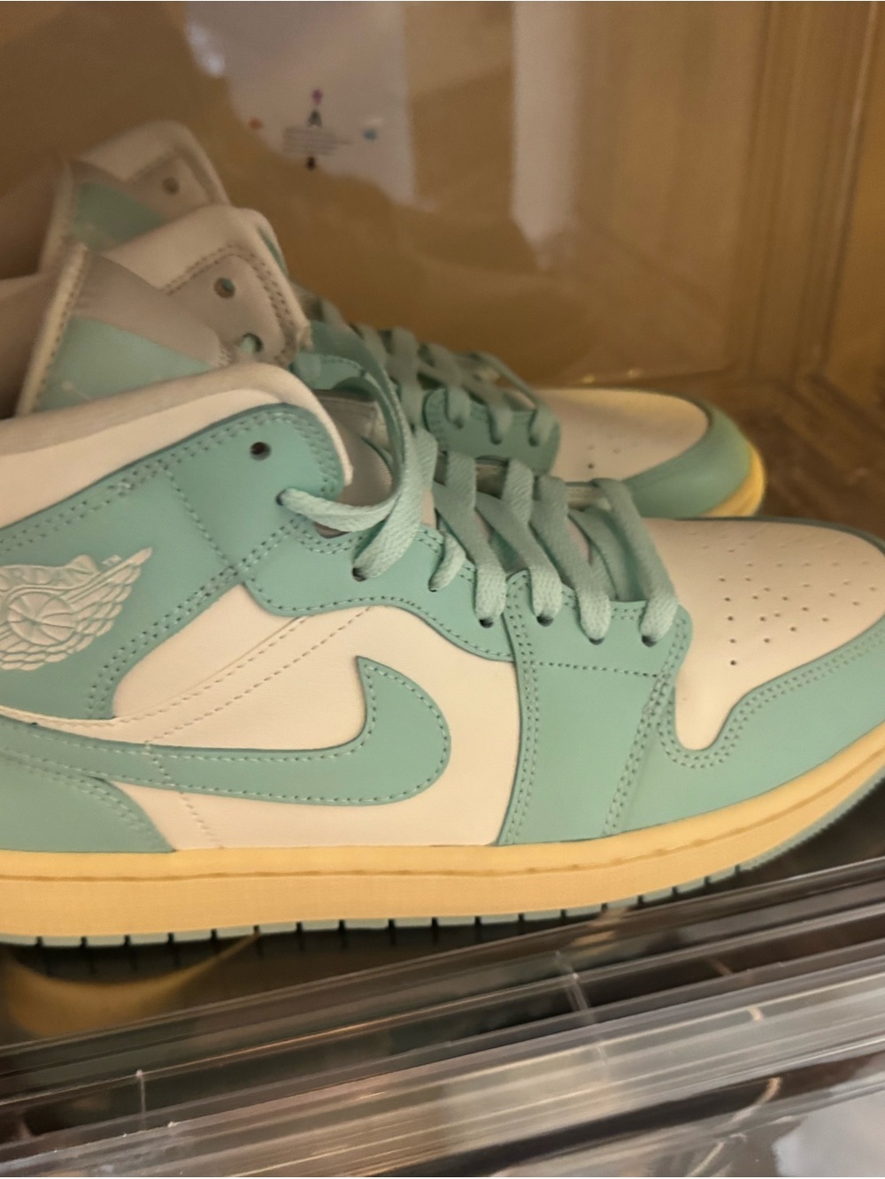 Authentic Women Nike Mint and White High-Top Sneakers